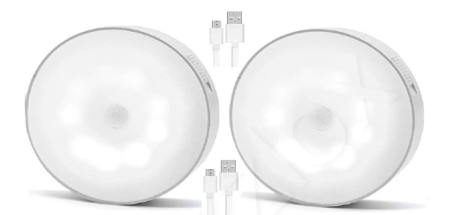 Rechargeable Motion detector  wireless LED Light (Pack of 2)- Light + Motion Sensor