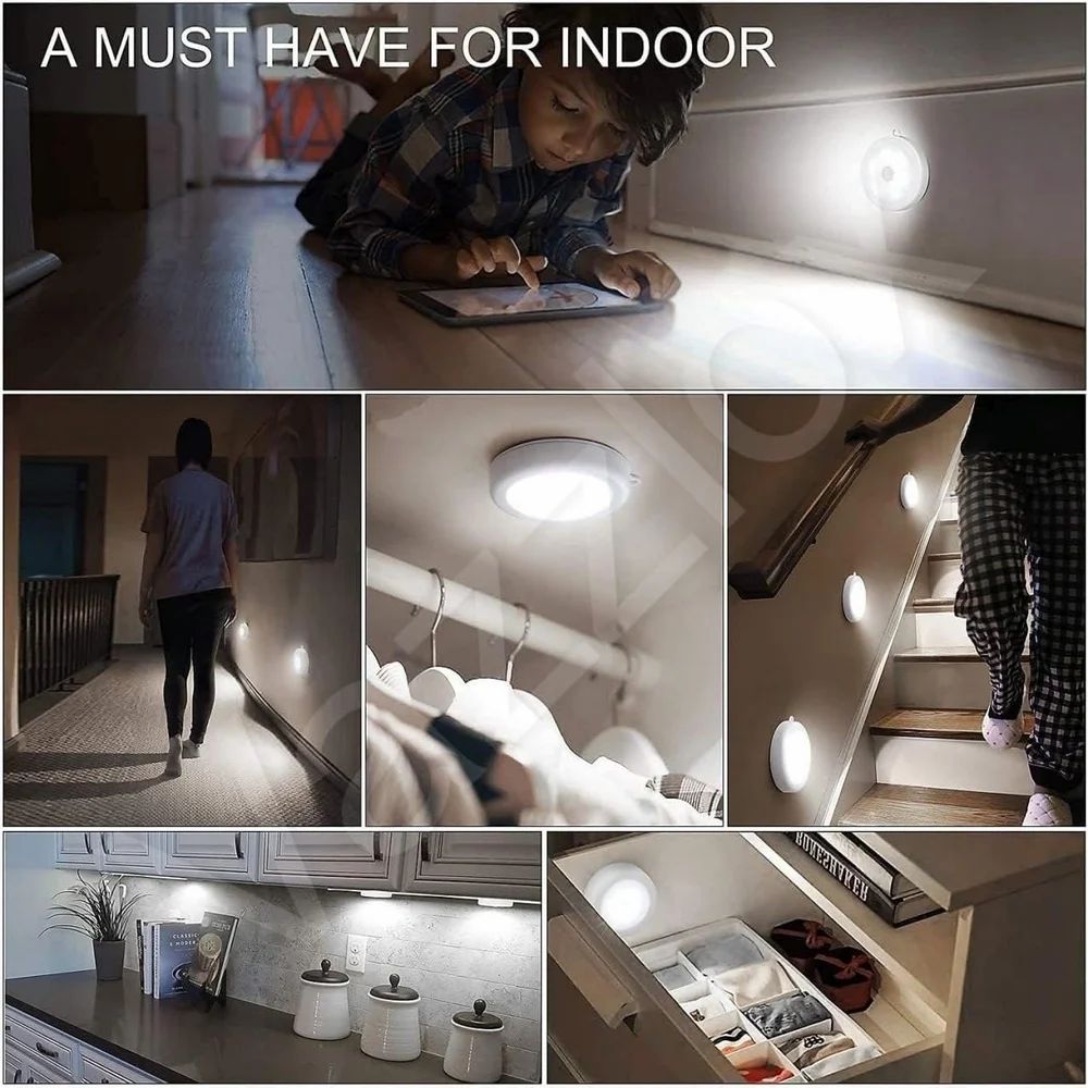 Rechargeable Motion detector  wireless LED Light (Pack of 2)- Light + Motion Sensor